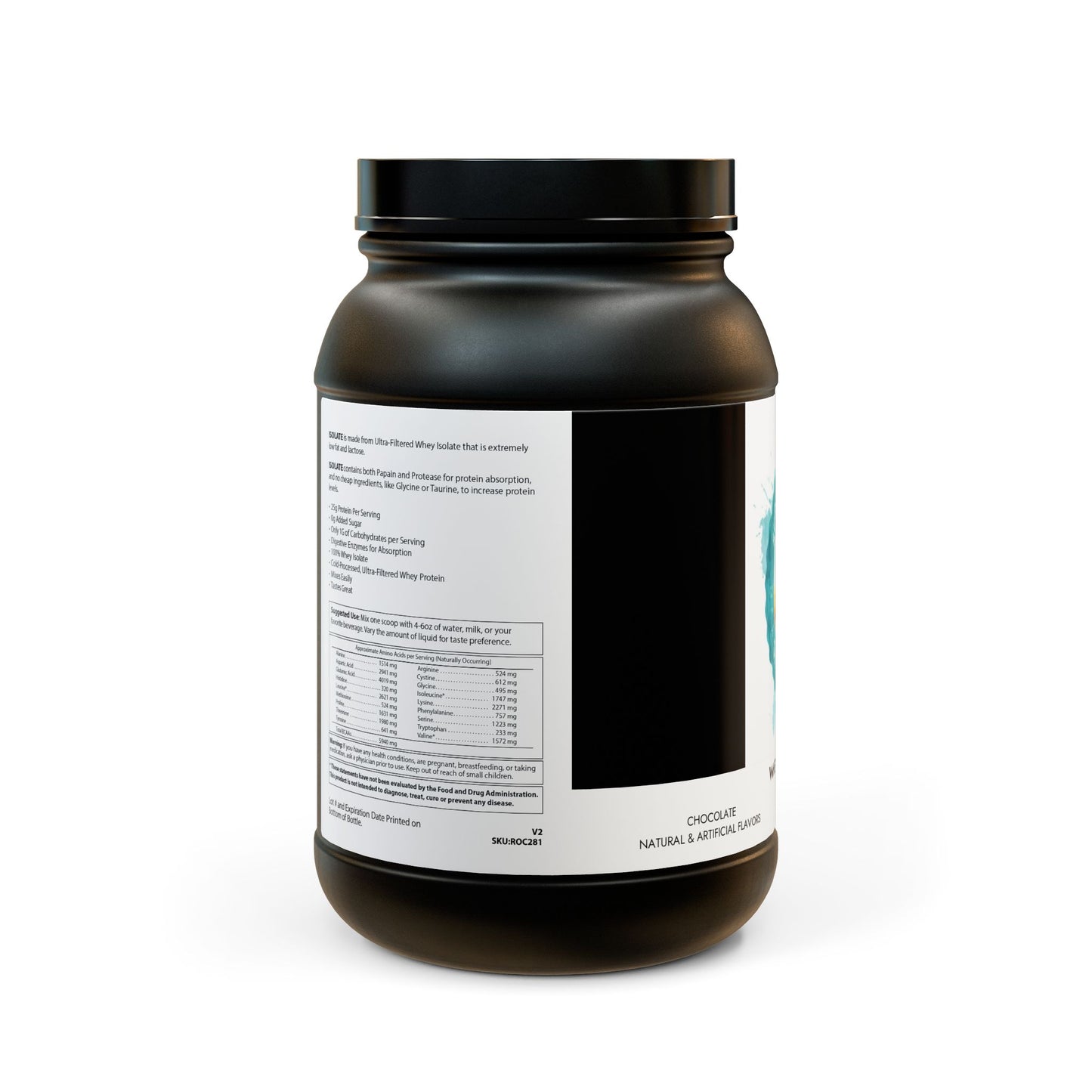 Whey Isolate Protein Supplement (907g, 2lb)