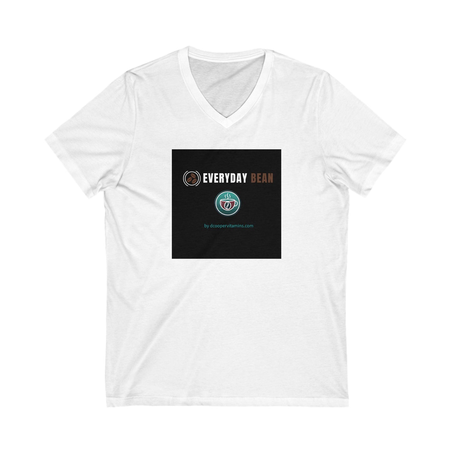 Everyday Bean V-Neck Tee, Coffee Lover Shirt, Casual Tee for Him/Her, Gift for Coffee Enthusiasts, Cute Everyday Wear