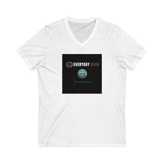 Everyday Bean V-Neck Tee, Coffee Lover Shirt, Casual Tee for Him/Her, Gift for Coffee Enthusiasts, Cute Everyday Wear