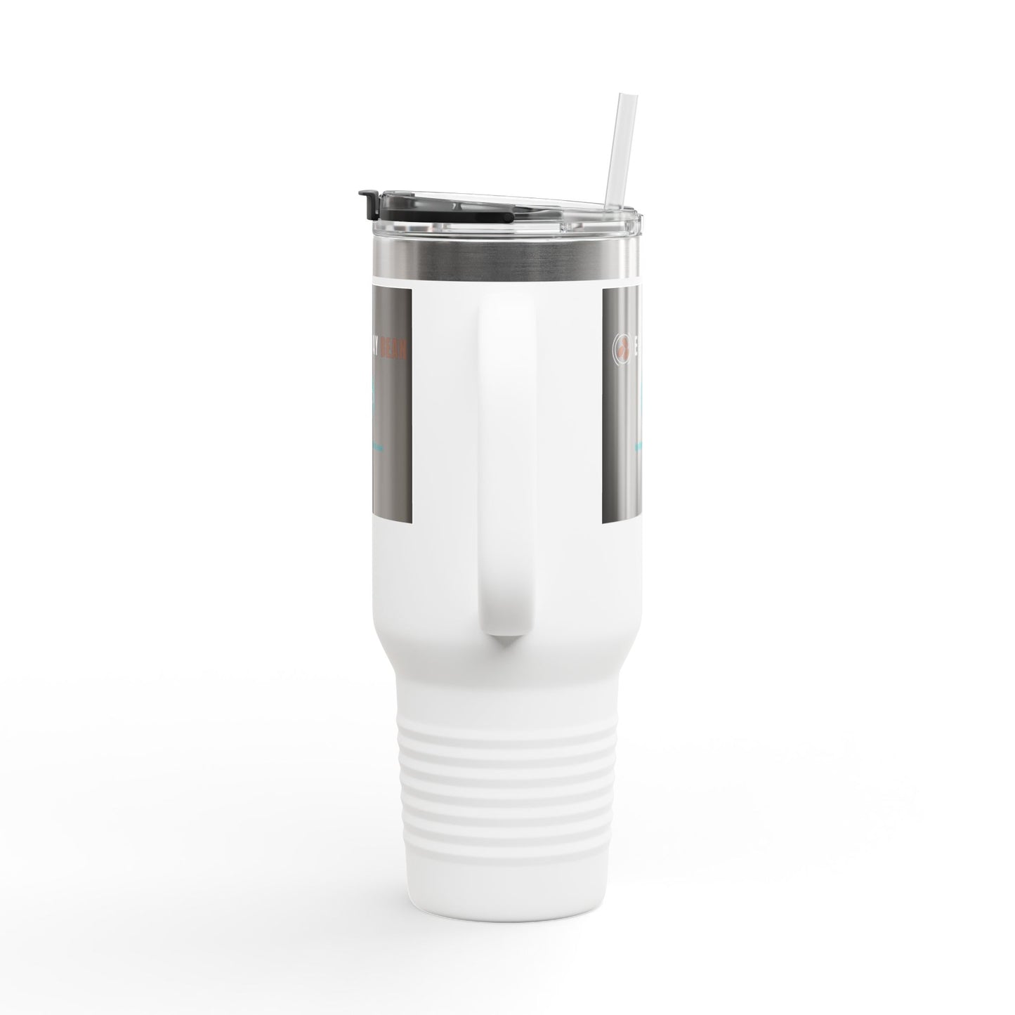 Everyday Bean Logo 40oz Insulated Travel Mug – Large Coffee Tumbler with Straw